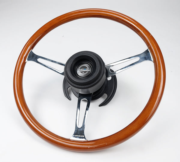 NRG Steering Wheel Head Banger- Injection Molded Material - HB-001BK - front view