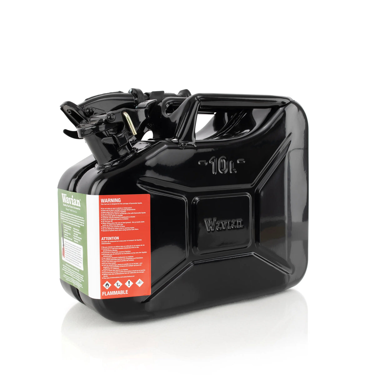 Wavian Black 5 litre steel jerry can 3027 — main view