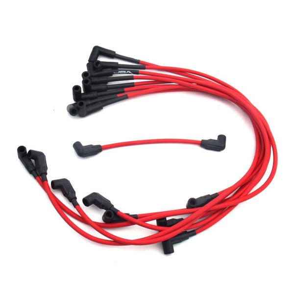 JBA 88-95 GM 5.0L/5.7L Truck Ignition Wires - Red - W0830 for 1988-1995 Chevrolet C1500 - front view