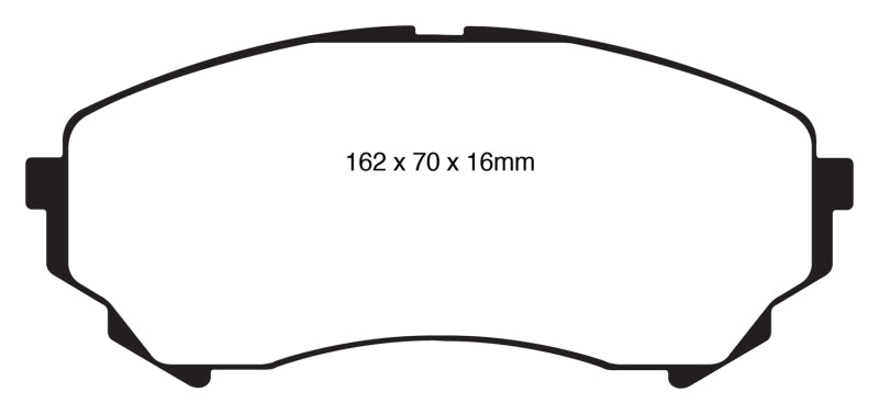 EBC 08-13 Cadillac CTS 3.6 (315mm Rear Rotors) Yellowstuff Front Brake Pads - DP41828R