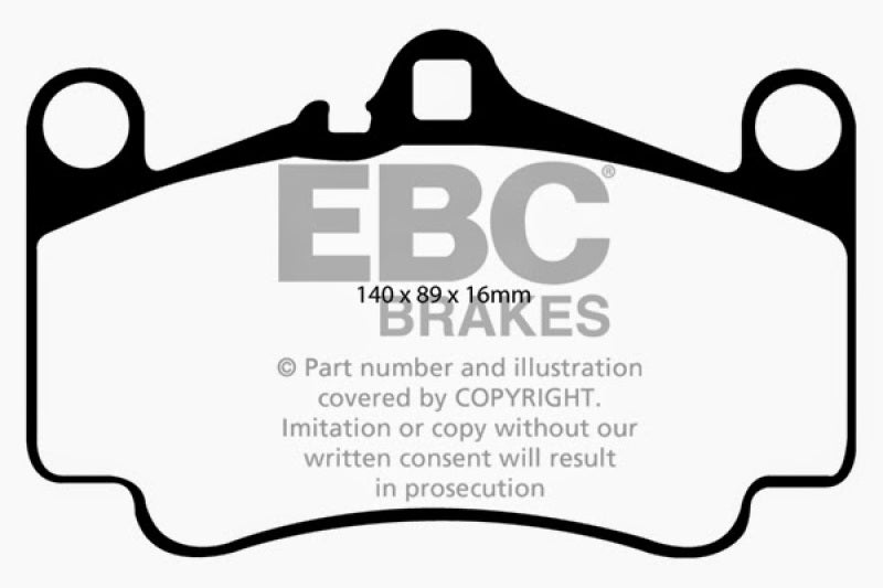 EBC 03-05 Porsche 911 (996) (Cast Iron Rotor only) 3.6 Carrera 4S Bluestuff Front Brake Pads - DP51515NDX for 1998-2012 Porsc