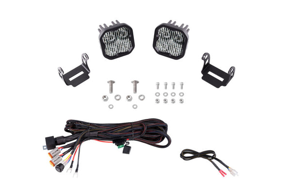 Diode Dynamics 2021 Ford Bronco SS3 LED Ditch Light Kit - Pro White Combo - DD7186 for 2021-2026 Ford Bronco - front view
