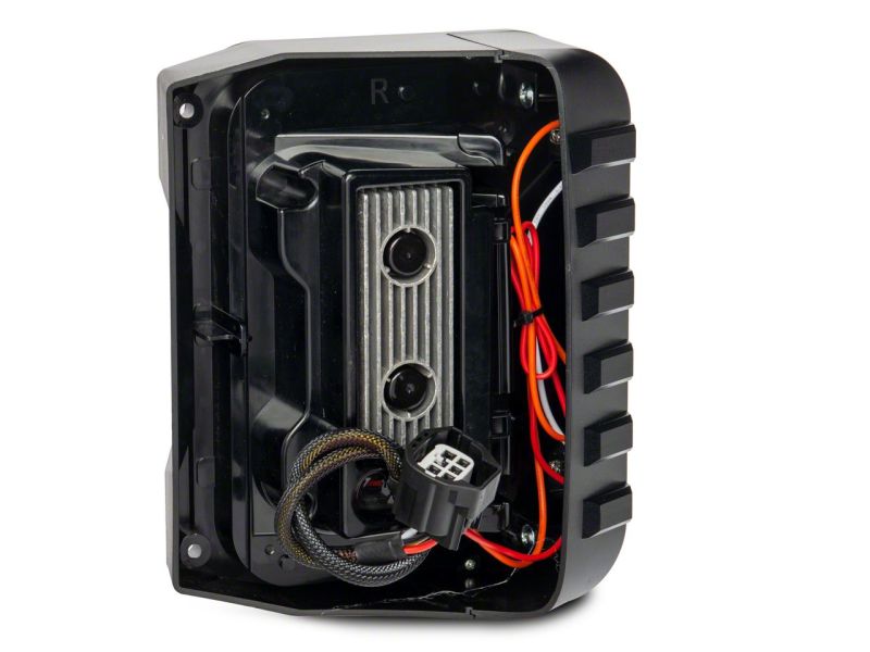Raxiom 07-18 Jeep Wrangler JK Axial Series Trident LED Tail Lights- Blk Housing (Clear Lens) - J173719
