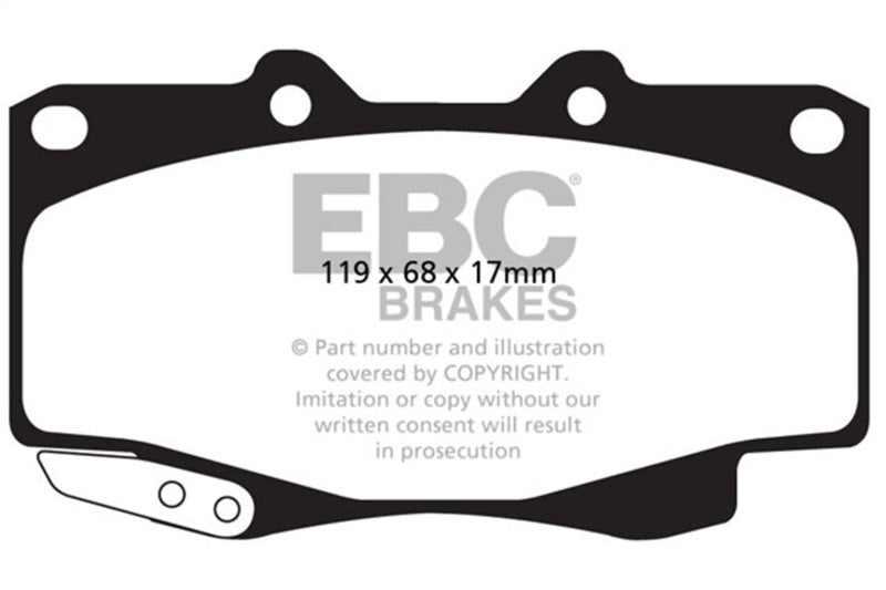 EBC 99-04 Toyota Tacoma 4WD 2.7 Greenstuff Front Brake Pads - DP62005