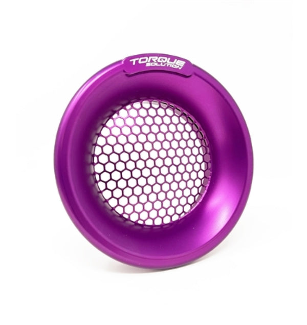Torque Solution Billet Turbo Velocity Stack Shield For 4in Inlet - Purple - TS-VS-740-PR by Torque Solution - front view