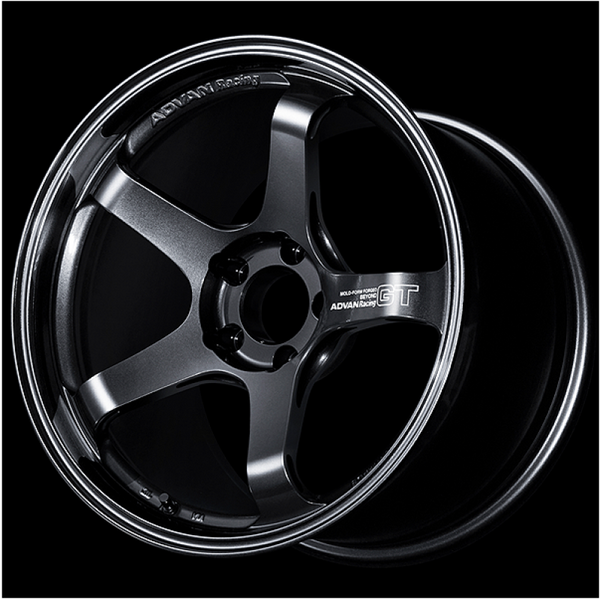 Advan GT Beyond 18x8.5 +37 5-114.3 Racing Titanium Black Wheel - YAQB8H37ETB by Advan
