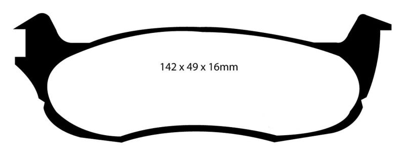 EBC 00-01 Ford Expedition 4.6 2WD Yellowstuff Rear Brake Pads - DP41633R