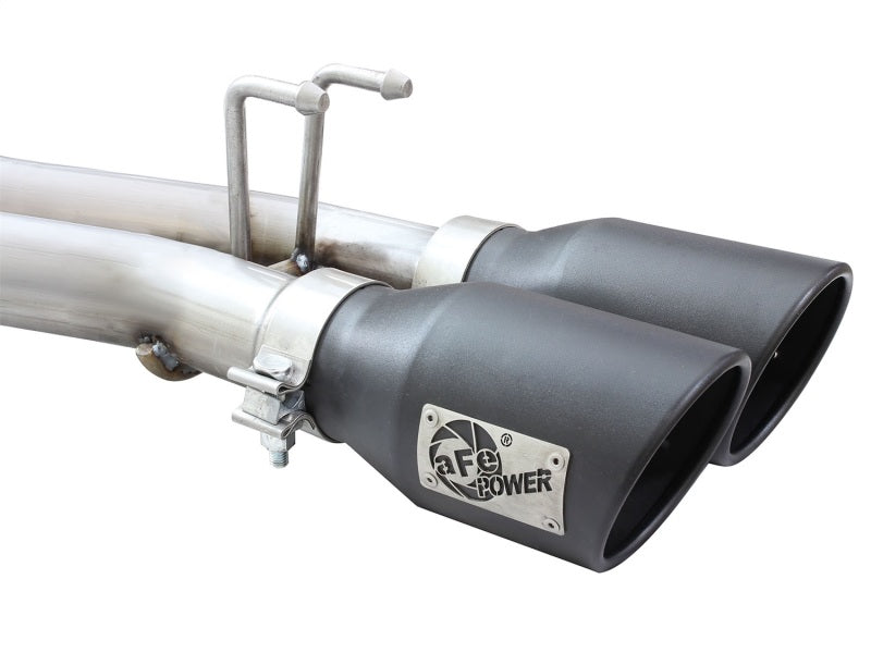 aFe Rebel Series Cat-Back 2.5in Dual Center Exit SS Exhaust w/ Black Tips 07-14 Jeep Wrangler V6 - 49-48054-B