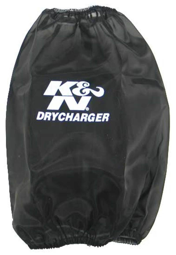 K&N Round Tapered Drycharger Air Filter Wrap-Black 7.5in Base ID x 4.5in Top ID x 9in H - RC-5046DK by K&N Engineering - fron