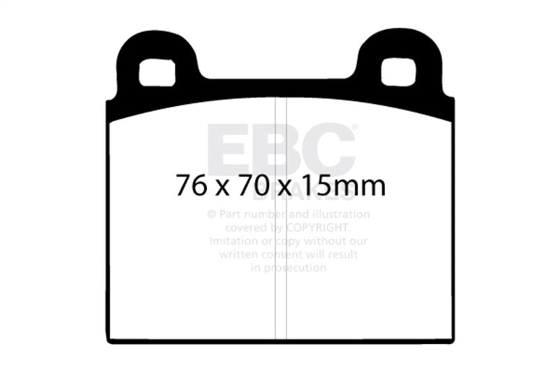 EBC 69-75 Ferrari 246 Dino 2.4 Yellowstuff Front Brake Pads - DP4103R