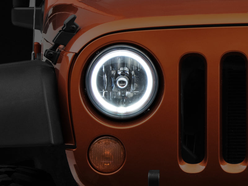 Raxiom 07-18 Jeep Wrangler JK LED Halo Headlights- Chrome Housing (Clear Lens) - J121871