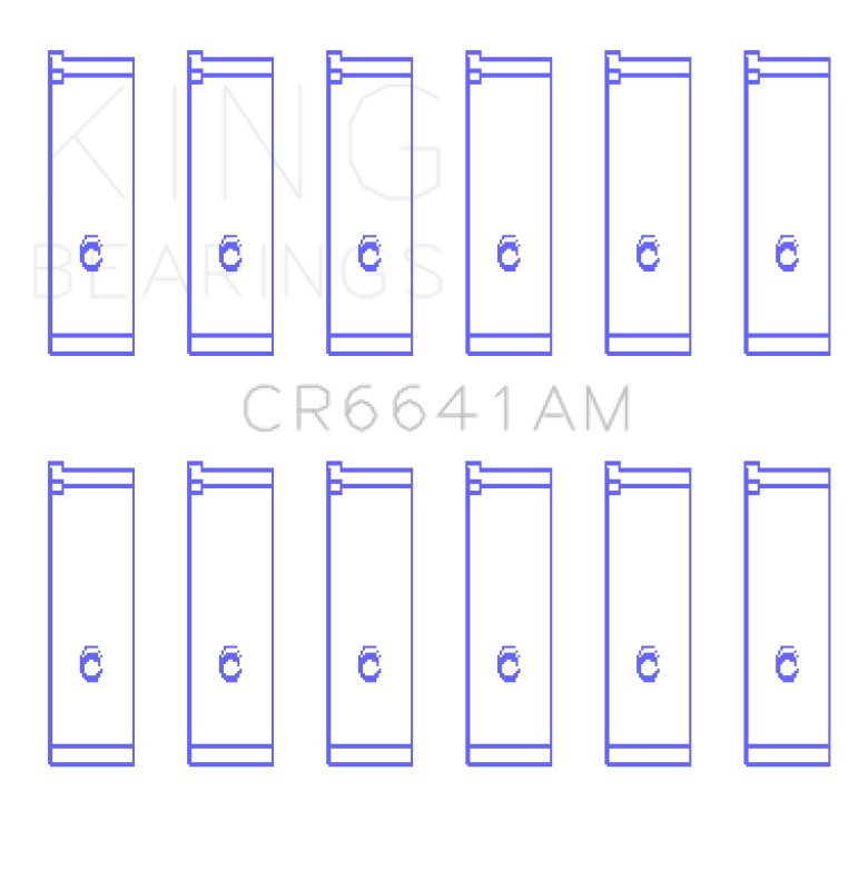 King Engine Bearings Toyota 3Vze (Size +0.25mm) Connecting Rod Bearing Set - CR6641AM0.25