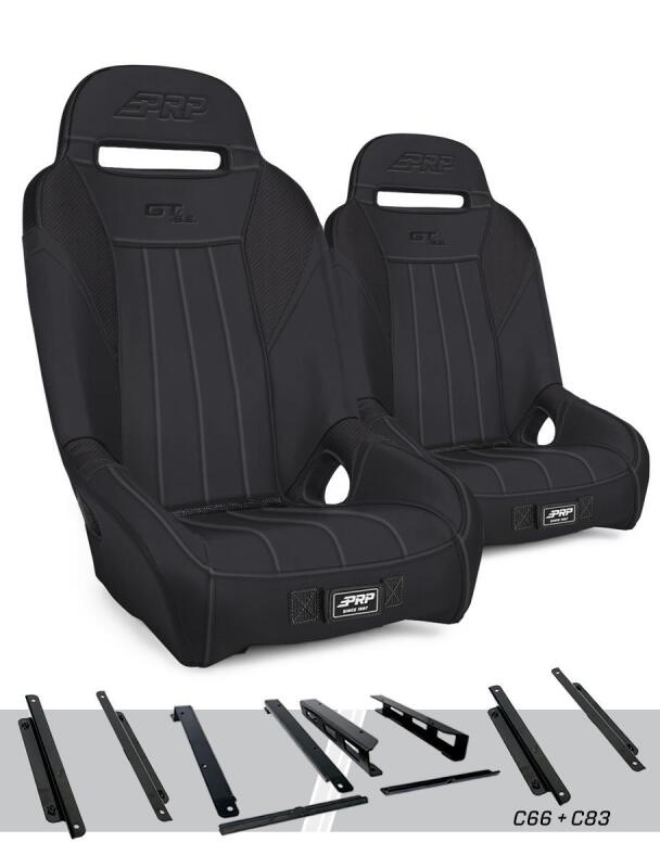 PRP GT/S.E. Suspension Seats Kit for Honda Talon (Pair) - Black - A5701-PORXP-C66-201