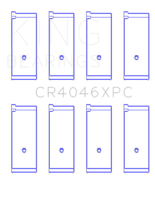 King Honda B20B4 / B20Z2 / D16 Series ZC 16V (Size 0.25 Oversized) Coated Rod Bearing Set - CR4046XPC0.25