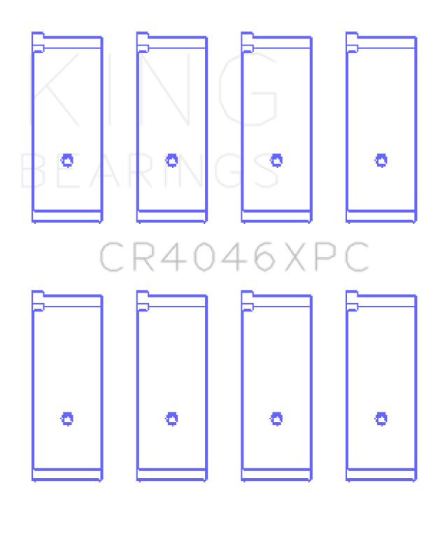 King Engine Bearings Honda B20B4/B20Z2/D16 Series/Zc/16V (Size +0.50mm) Connecting Rod Bearing Set - CR4046XPC0.5