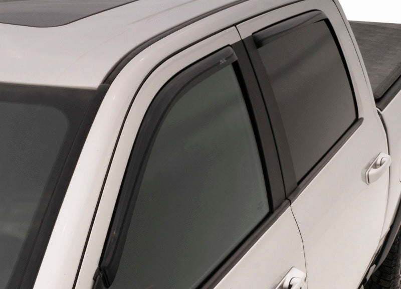 AVS 00-04 Nissan Frontier Crew Cab Ventvisor In-Channel Front &amp; Rear Window Deflectors 4pc - Smoke - 194627