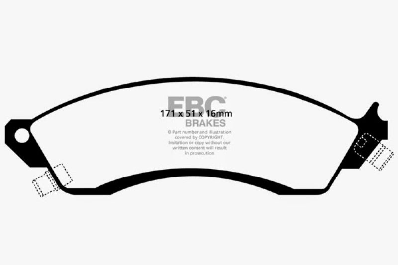 EBC 85-88 Chevrolet Camaro (3rd Gen) 2.8 (Performance Package) Greenstuff Front Brake Pads - DP21131