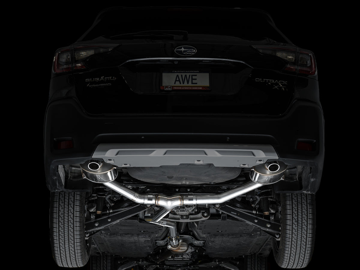 AWE 20-25 Subaru Outback (Wilderness & XT) 0FG Catback Exhaust w/Dual BashGuards - 3015-38246