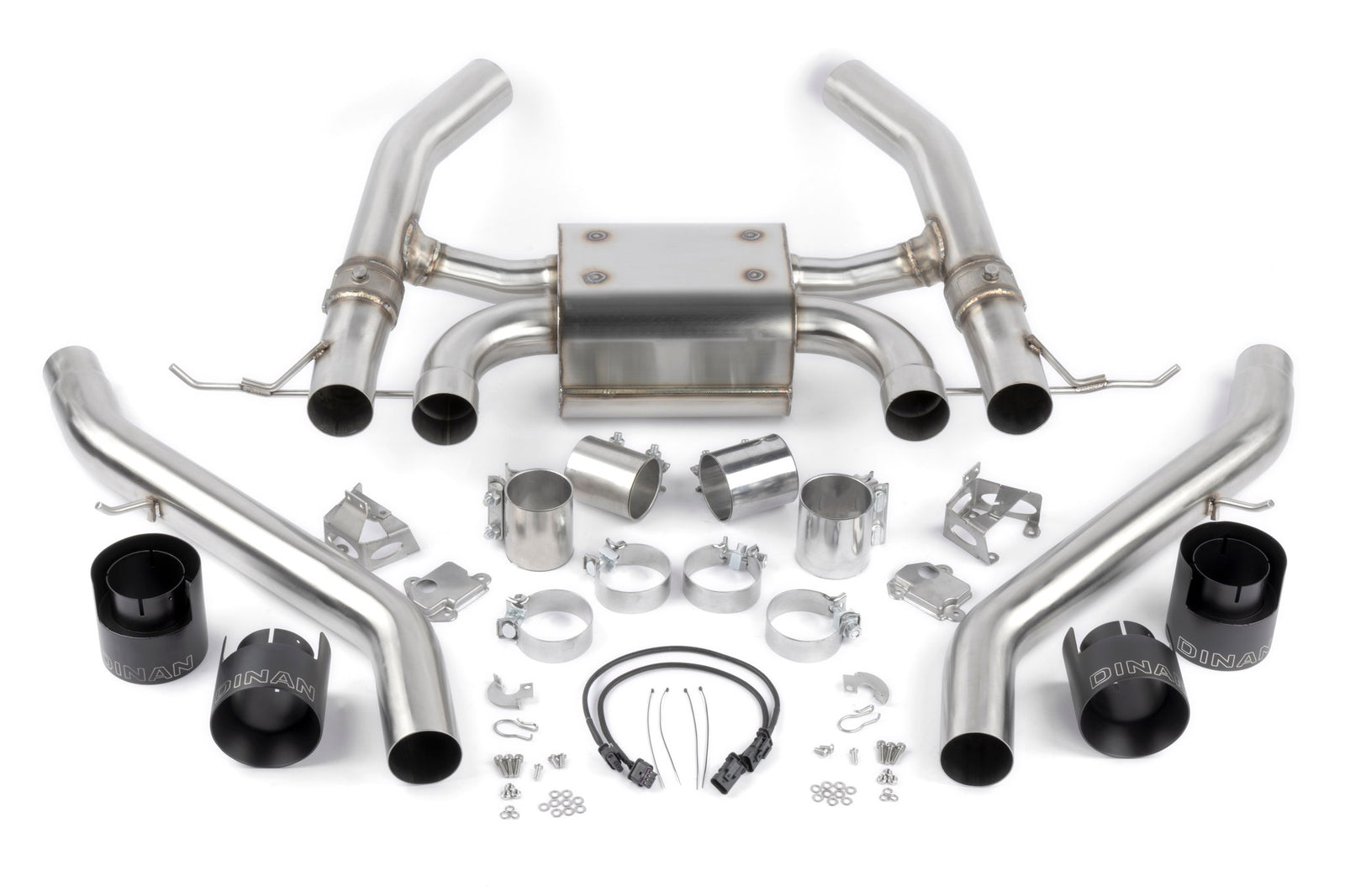 Dinan - Valved Axle-Back Exhaust - 2021-2026 BMW M3/M4 - D660-0093-BLK