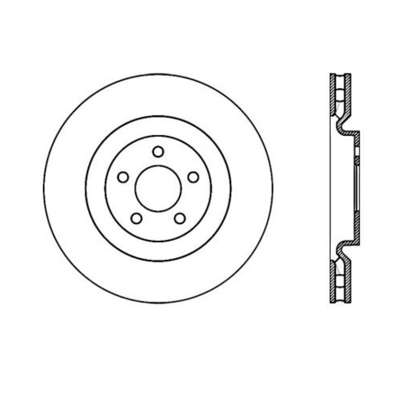 StopTech 07-14 Ford Mustang Cryo-Stop Front Premium Rotor - 120.61089CRY