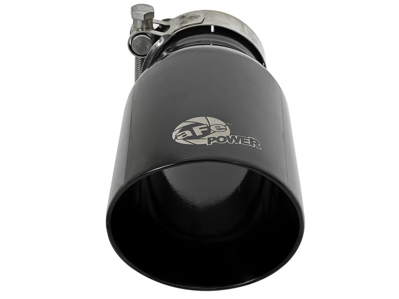 aFe MACH Force-Xp Universal 409 SS Single-Wall Clamp-On Exhaust Tip - Black - 49T25354-B07