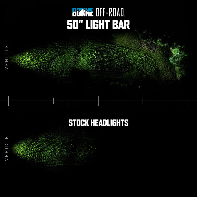 Borne Off-Road 21+ Direct Fit Bronco Light Bar 50in Upfit - BNLT-BR-21-SS50U