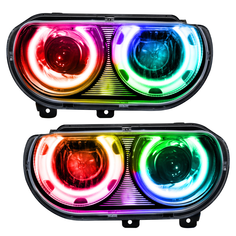Oracle 08-14 Dodge Challenger SMD HL (HID Style) - ColorSHIFT w/ 2.0 Controller SEE WARRANTY - 7132-333