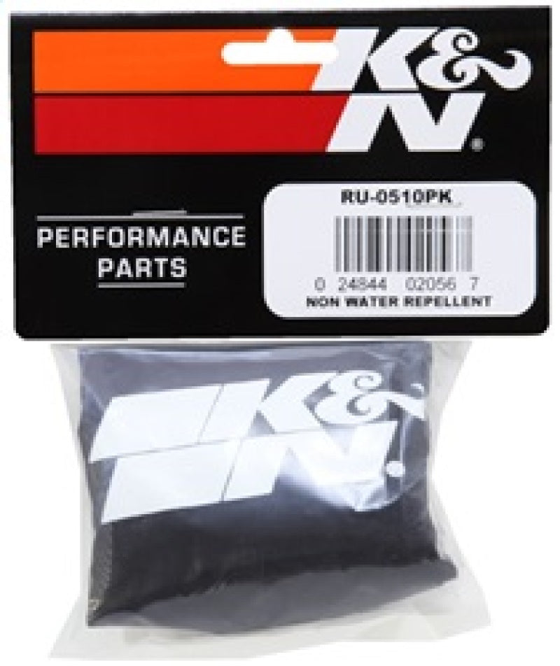 K&amp;N Round Straight - Black - 3.5in ID x 5in H - Precharger Air Filter Wrap Blue - RU-0510PK