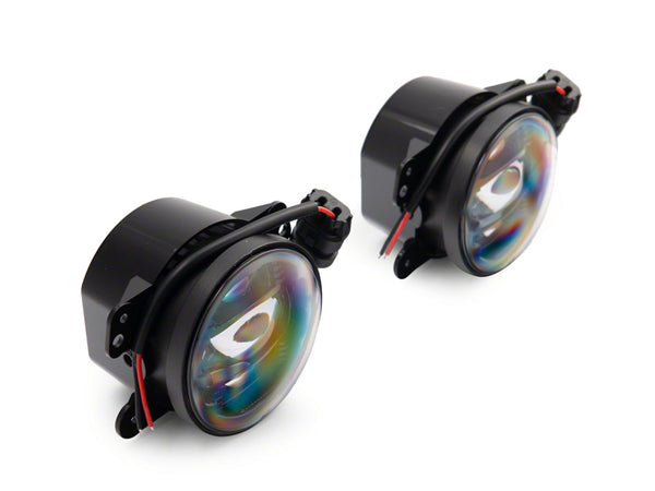 Raxiom 07-18 Jeep Wrangler JK Axial Series LED Fog Lights - J169676 for 2007-2018 Jeep Wrangler - front view