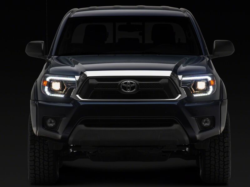 Raxiom 12-15 Toyota Tacoma Axial Series Switchback Projector Headlights- Chrome- Clear Lens - TT23360 - side view