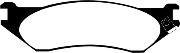 EBC 98-02 Dodge B150 B1500 Cargo 1500 Van 1/2 Ton Ultimax2 Front Brake Pads - UD702 for 2000-2008 Dodge Ram 2500 - angle view