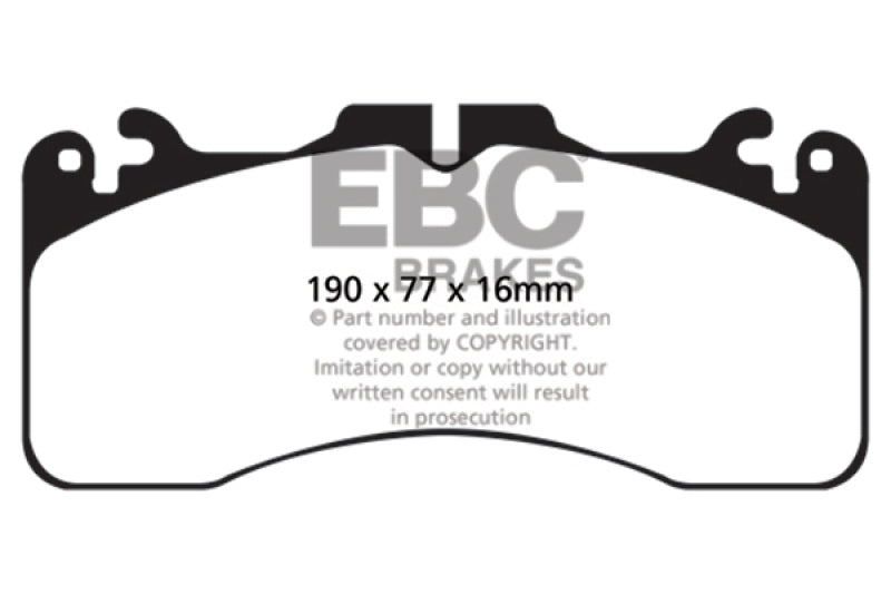 EBC 09+ Lexus LS460 4.6 Sport Redstuff Front Brake Pads - DP31867C for 2007-2017 Lexus LS - front view