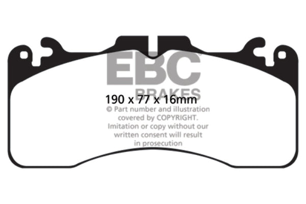 EBC 09+ Lexus LS460 4.6 Sport Redstuff Front Brake Pads - DP31867C for 2007-2017 Lexus LS - front view