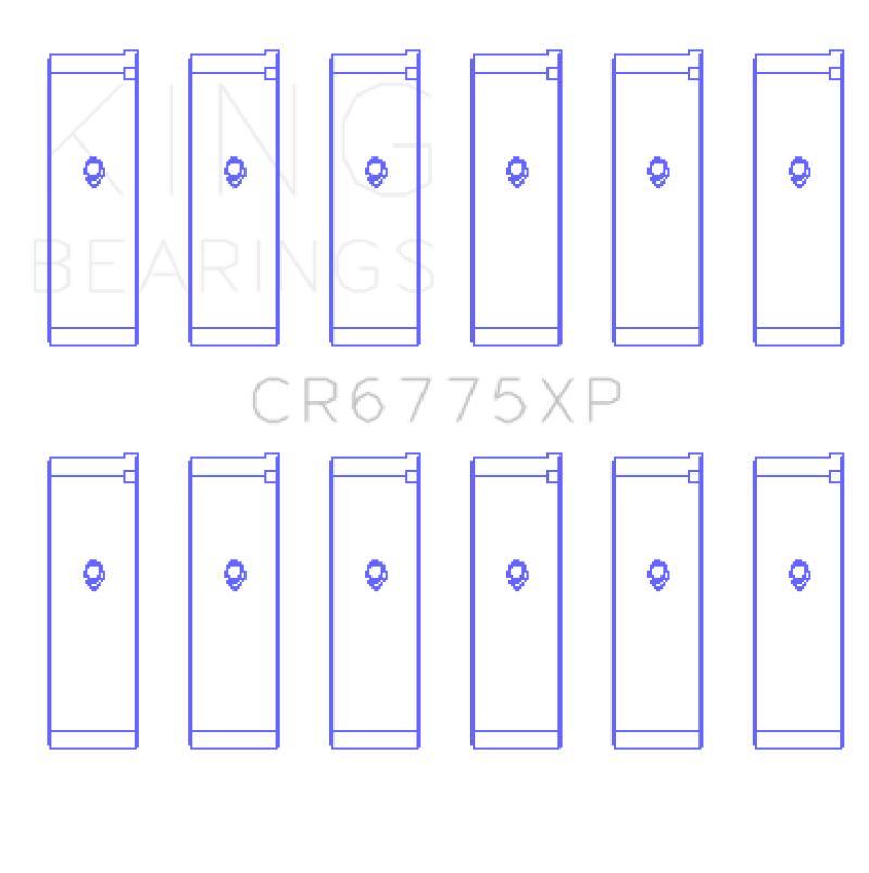 King Nissan VQ35DE (Size +0.25) Performance Rod Bearing Set - CR6775XP0.25
