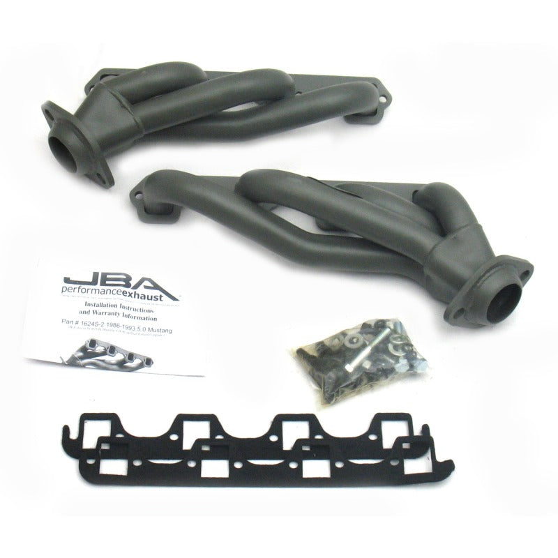 JBA 86-93 Ford Mustang 5.0L SBF 1-5/8in Primary Ti Ctd Cat4Ward Header - 1624S-2JT