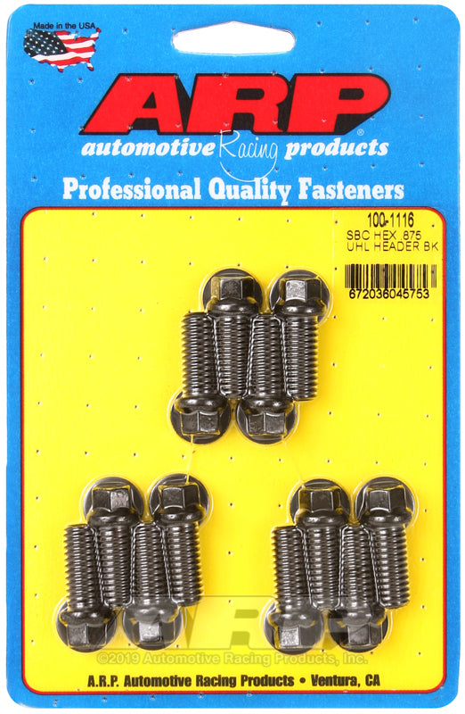 ARP SB Chevy hex .875 UHL header bolt kit - 100-1116