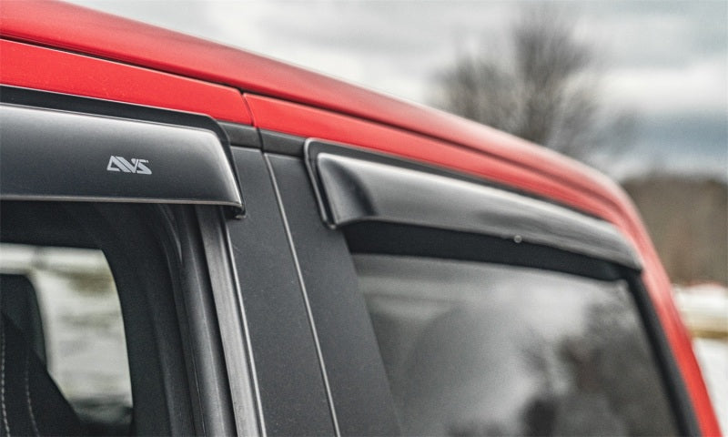 AVS 00-04 Dodge Dakota Crew Cab Ventvisor Outside Mount Window Deflectors 4pc - Smoke - 94853