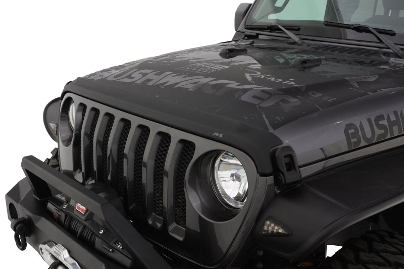 AVS 2018+ Jeep Wrangler (JL) 2dr/4dr Aeroskin II Textured Low Profile Hood Shield - Black - 436148