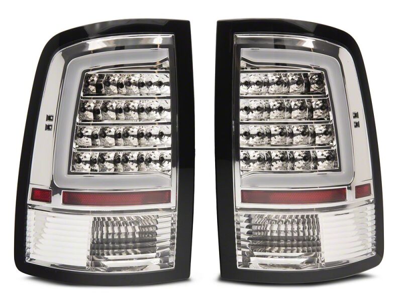 Raxiom 09-18 Dodge RAM 1500 Axial Series LED Tail Lights- Chrome Housing- Clear Lens - R113542 - close-up view 5