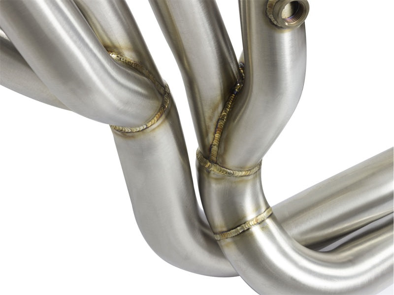 aFe Power Twisted Steel Long Tube Header &amp; Connection Pipes (Street Series) 01-16 Nissan Patrol - 48-36105-YC
