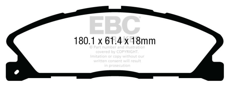 EBC 2013+ Lincoln MKT 3.5L Twin Turbo Ultimax2 Front Brake Pads - UD16111