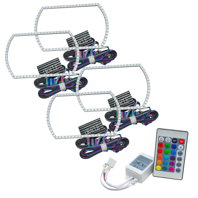 Oracle Chevy Silverado 07-13 Halo Kit Square Style - ColorSHIFT w/ Simple Controller SEE WARRANTY - 2358-504