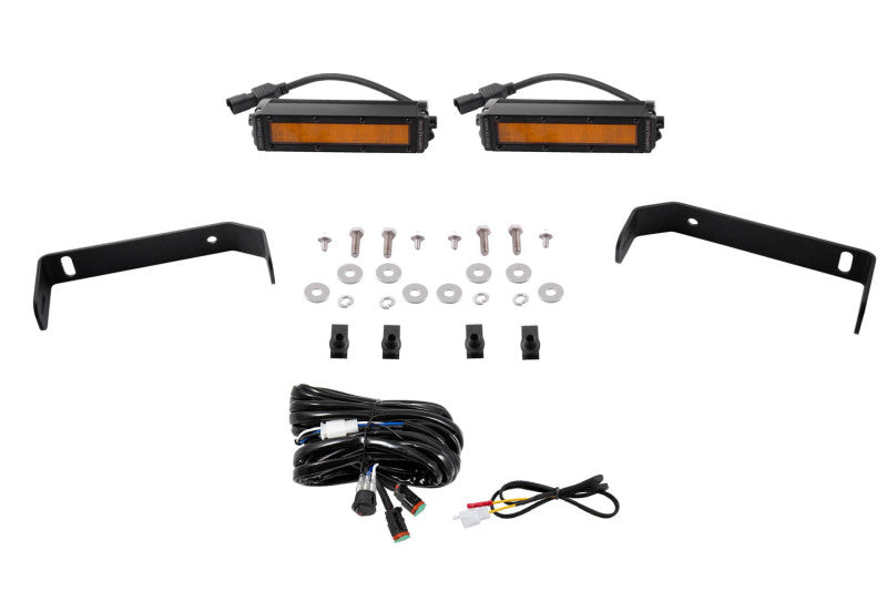 Diode Dynamics 19-21 Ford Ranger SS6 LED Lightbar Kit - Amber Wide - DD6595