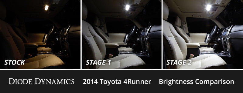 Diode Dynamics 10-24 Toyota 4Runner Interior LED Kit Cool White Stage 1 - DD0499 by Diode Dynamics - angle view