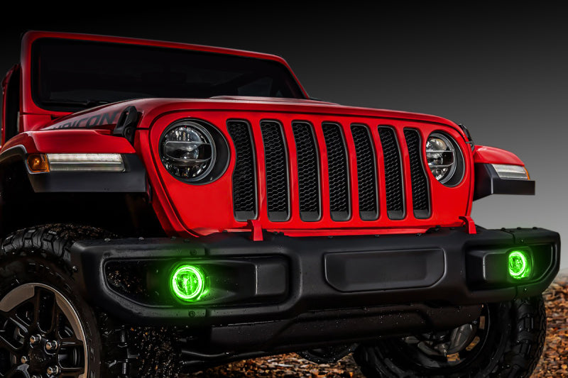 Oracle Jeep Wrangler JL/Gladiator JT LED Surface Mount Fog Light Halo Kit - ColorSHIFT SEE WARRANTY - 1215-333