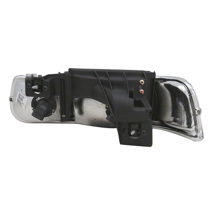 Raxiom 99-02 Chevrolet Silverado 1500 Axial Series Euro Headlights- Chrome Housing- Clear Lens - S112722 - close-up view