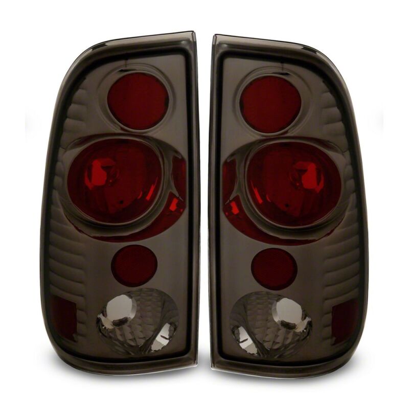Raxiom 97-03 Ford F-150 Styleside Axial Series Version 2 Tail Lights- Black Housing- Smoked Lens - T542874 - front view