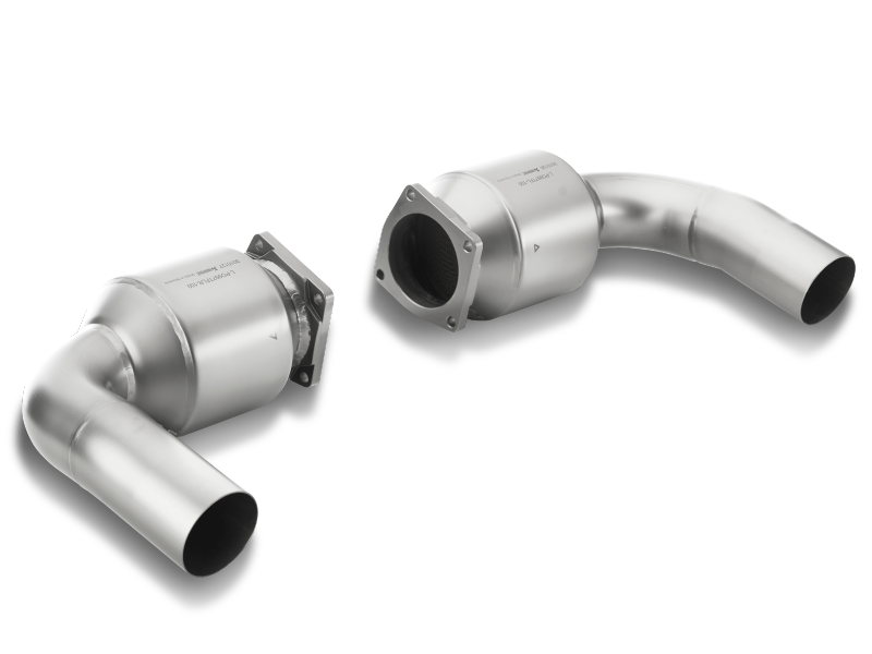 Akrapovic 10-13 Porsche 911 Turbo/Turbo S (997) Link Pipe Set w/ Cat (Titanium) - L-PO997TFLS-100