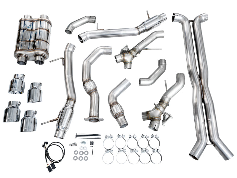 AWE Tuning 2021+ Cadillac CT4-V Blackwing SwitchPath Exhaust - Chrome Silver Tips - 3025-42436