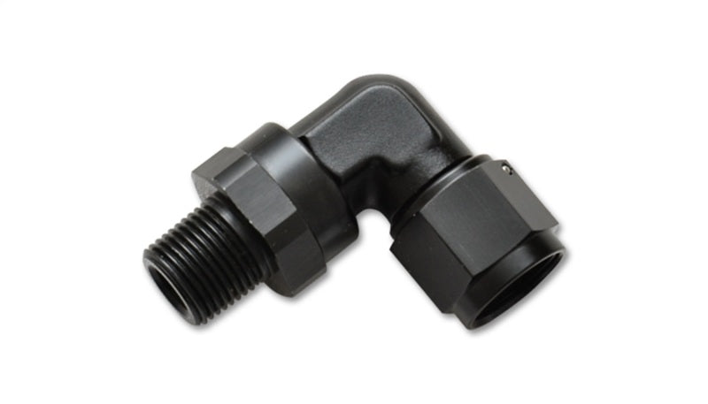 Vibrant -12AN to 3/4in NPT Female Swivel 90 Degree Adapter Fitting - 11392